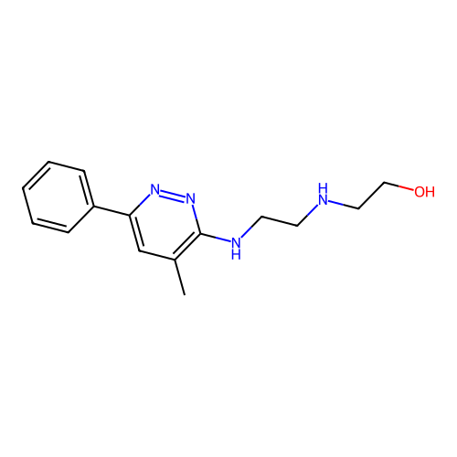 Ethanol, 2-[[2-[(4-methyl-6-phenyl-3-pyridazinyl)amino]ethyl]amino]- structure