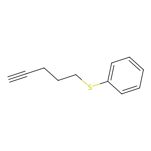 Benzene, (4-pentynylthio)- structure