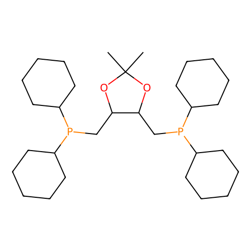 (((4R,5R)-2,2-Dimethyl-1,3-dioxolane-4,5-diyl)bis(methylene))bis(dicyclohexylphosphine) structure
