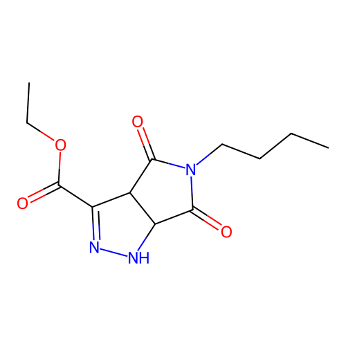 ethyl 5-butyl-4,6-dioxo-1,3a,4,5,6,6a-hexahydropyrrolo[3,4-c]pyrazole-3-carboxylate structure