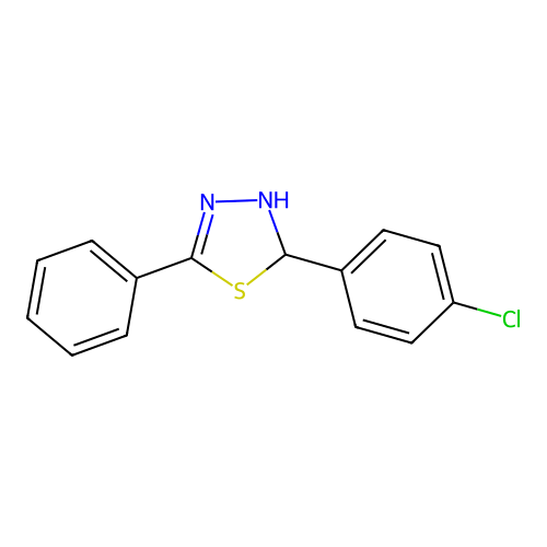2-(4-Chlorophenyl)-5-phenyl-2,3-dihydro-1,3,4-thiadiazole structure