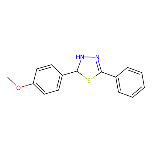 2-(4-Methoxyphenyl)-5-phenyl-2,3-dihydro-1,3,4-thiadiazole structure