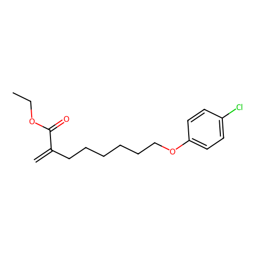 Ethyl 8-(4-Chlorophenoxy)-2-methylen-octanoate structure