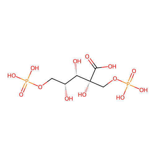 4-Carboxyarabinitol 1,5-biphosphate structure