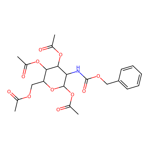 2-(Carboxyamino)-2-deoxyglucopyranose, tetraacetate structure