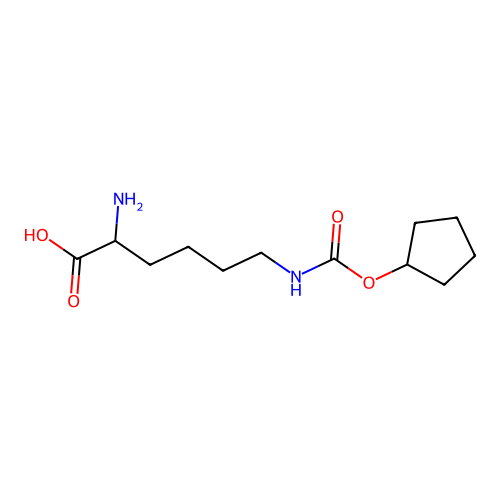 N-Epsilon-cyclopentyloxycarbonyl-L-lysine structure