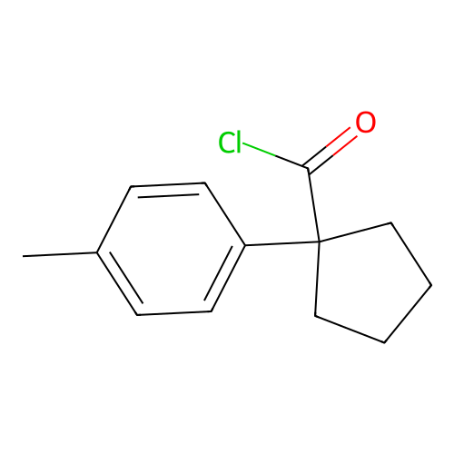 1-p-Tolylcyclopentanecarbonyl chloride structure
