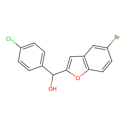 (5-Bromo-1-benzofuran-2-yl)(4-chlorophenyl)methanol structure