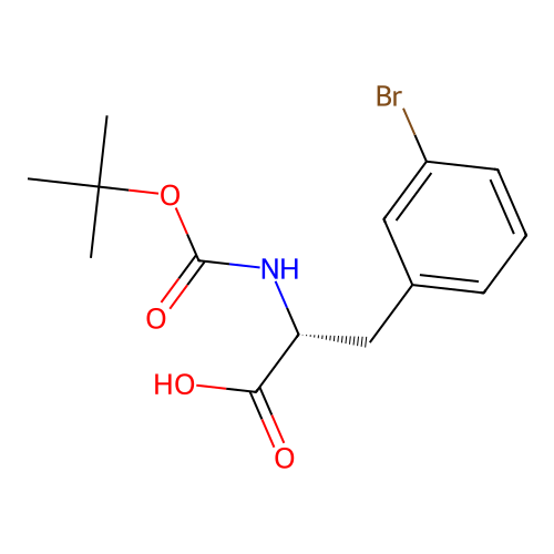 Boc-3-bromo-D-phenylalanine structure