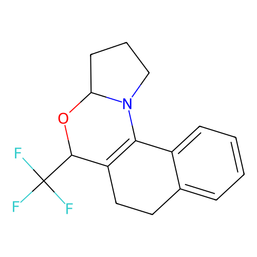1,2,3,3a,6,7-hexahydro-5-(trifluoromethyl)-5H-naphthopyrrolo structure