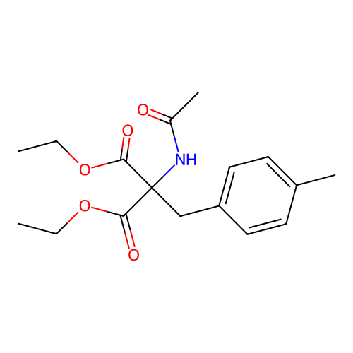 Diethyl acetamido(4-methylbenzyl)malonate structure