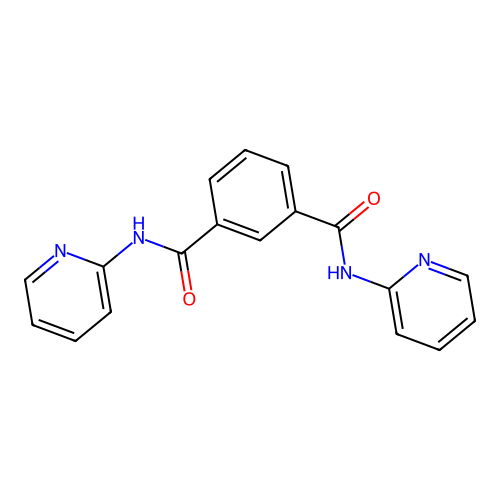 N,N'-di(pyridin-2-yl)benzene-1,3-dicarboxamide structure