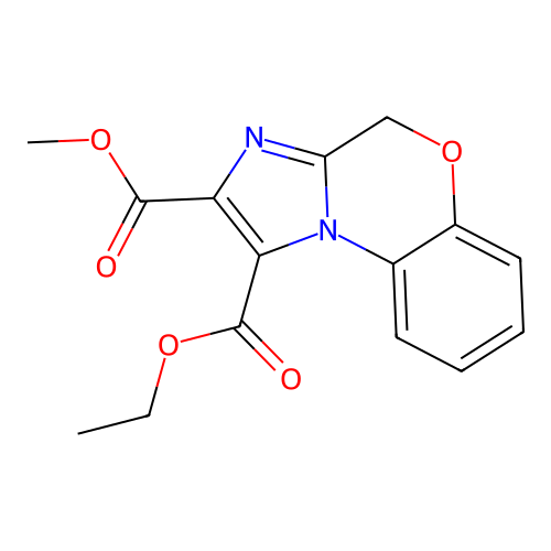 1-Ethyl 2-methyl 4H-imidazo(2,1-c)(1,4)benzoxazine-1,2-dicarboxylate structure