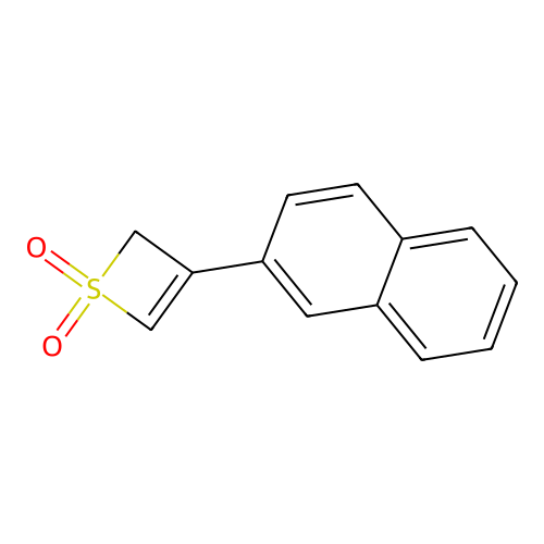 3-naphthalen-2-yl-2H-thiete 1,1-dioxide structure