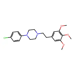 Piperazine, 1-(4-chlorophenyl)-4-(2-(3,4,5-trimethoxyphenyl)ethyl)- structure
