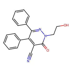 2,3-Dihydro-2-(2-hydroxyethyl)-3-oxo-5,6-diphenyl-4-pyridazinecarbonitrile structure