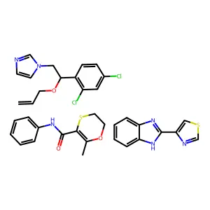 1,4-Oxathiin-3-carboxamide, 5,6-dihydro-2-methyl-N-phenyl-, mixt. with 1-(2-(2,4-dichlorophenyl)-2-(2-propenyloxy)ethyl)-1H-imidazole and2-(4-thiazolyl)-1H-benzimidazole structure