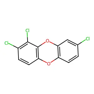1,2,8-Trichlorodibenzo-P-dioxin structure