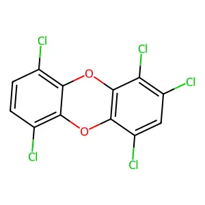 1,2,4,6,9-Pentachlorodibenzo-P-dioxin structure
