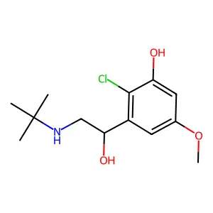 3-[2-(tert-butylamino)-1-hydroxyethyl]-2-chloro-5-methoxyphenol structure