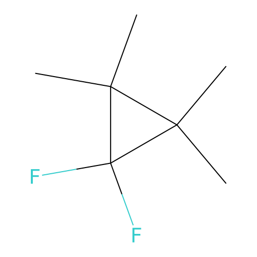 1,1-Difluoro-2,2,3,3-tetramethylcyclopropane structure