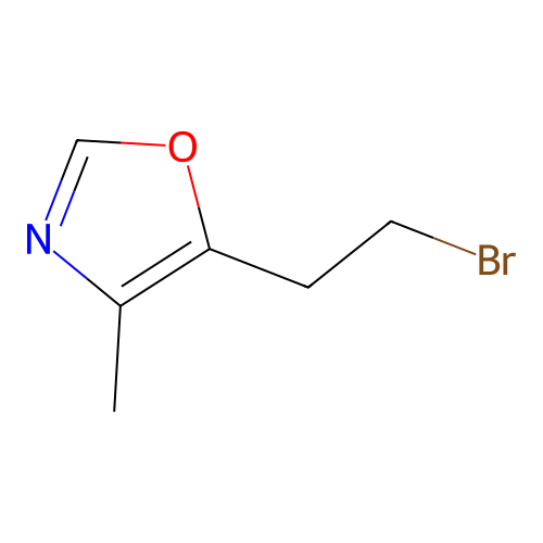 5-(2-Bromoethyl)-4-methyl-1,3-oxazole structure