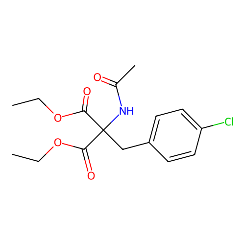 Diethyl(acetylamino)(4-chlorobenzyl)propanedioate structure