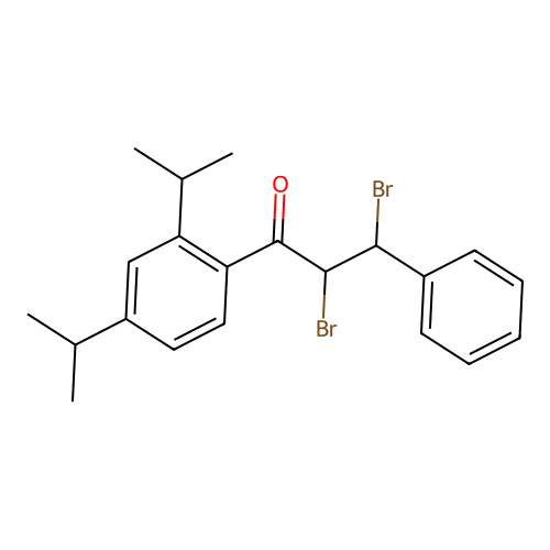 2,3-Dibromo-1-[2,4-di(propan-2-yl)phenyl]-3-phenylpropan-1-one structure