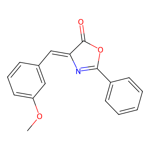 (4Z)-4-[(3-methoxyphenyl)methylidene]-2-phenyl-4,5-dihydro-1,3-oxazol-5-one structure