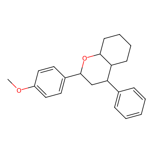 Chroman, hexahydro-2-(p-methoxyphenyl)-4-phenyl- structure