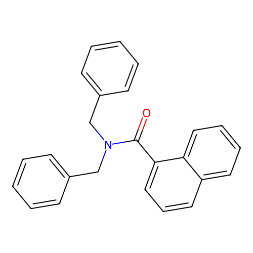 Naphthalene-1-carboxylic acid dibenzylamide structure
