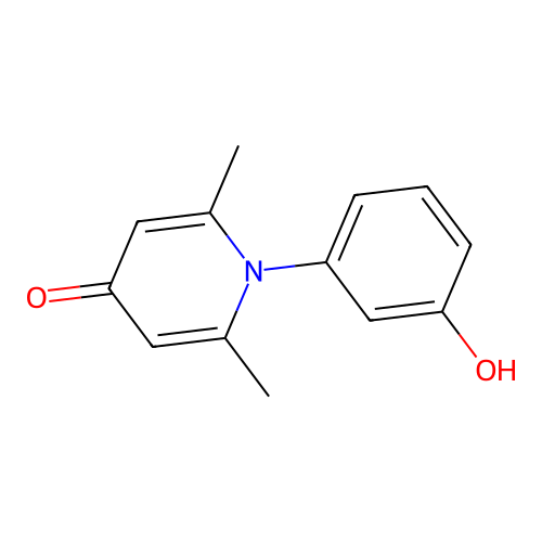 1-(3-hydroxyphenyl)-2,6-dimethylpyridin-4(1H)-one structure