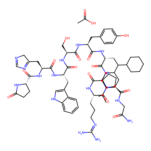 D-(Dca(sup 6))LHRH acetate structure