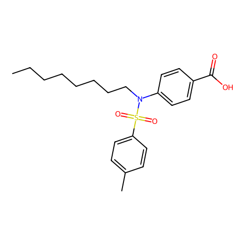 4-[(4-Methylphenyl)sulfonyl-octylamino]benzoic acid structure