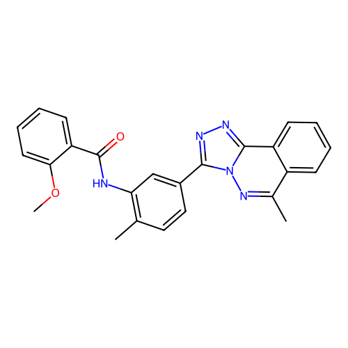 2-methoxy-N-(2-methyl-5-(6-methyl-[1,2,4]triazolo[3,4-a]phthalazin-3-yl)phenyl)benzamide structure