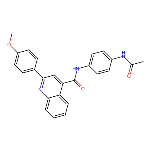 N-(4-acetamidophenyl)-2-(4-methoxyphenyl)quinoline-4-carboxamide structure