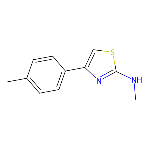 N-methyl-4-(4-methylphenyl)-1,3-thiazol-2-amine structure