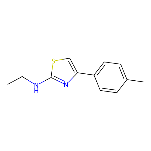N-ethyl-4-(4-methylphenyl)-1,3-thiazol-2-amine structure