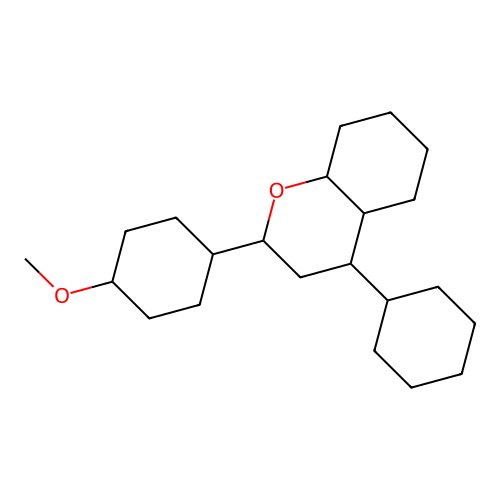 Chroman, hexahydro-4-cyclohexyl-2-(4-methoxycyclohexyl)- structure
