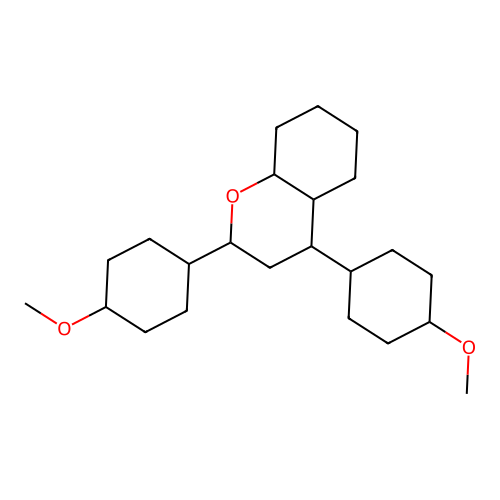Chroman, hexahydro-2,4-bis(4-methoxycyclohexyl)- structure
