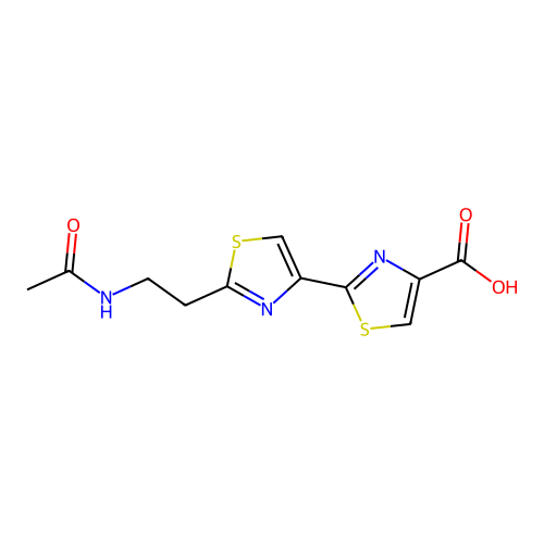 2-[2-(2-Acetamidoethyl)-1,3-thiazol-4-yl]-1,3-thiazole-4-carboxylic acid structure