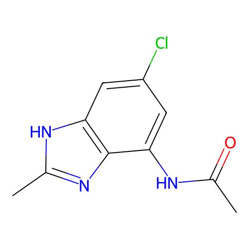 N-(6-chloro-2-methyl-1H-benzimidazol-4-yl)acetamide structure