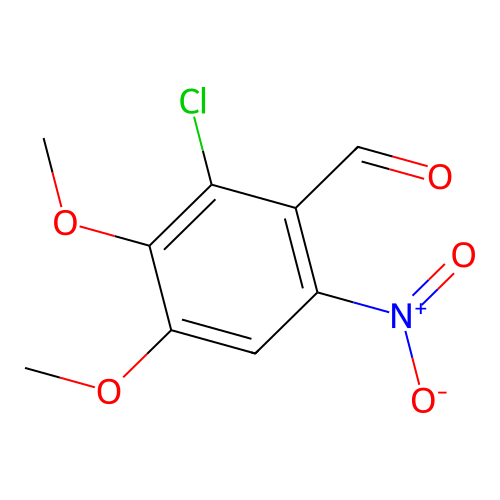 2-Chloro-3,4-dimethoxy-6-nitrobenzaldehyde structure