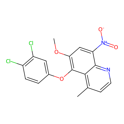 5-(3,4-Dichlorophenoxy)-6-methoxy-4-methyl-8-nitroquinoline structure