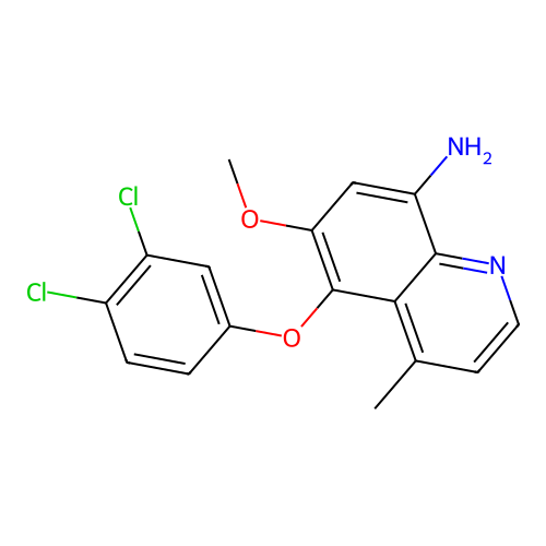 8-Amino-5-[3,4-dichlorophenoxy]-6-methoxylepidine structure