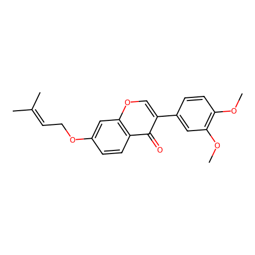 7-Prenyloxy-3',4'-dimethoxyisoflavone structure