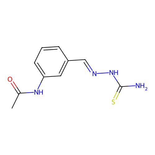 N-[3-[(carbamothioylhydrazinylidene)methyl]phenyl]acetamide structure