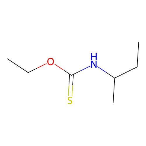 sec-Butylcarbamothioic acid, O-ethyl ester structure