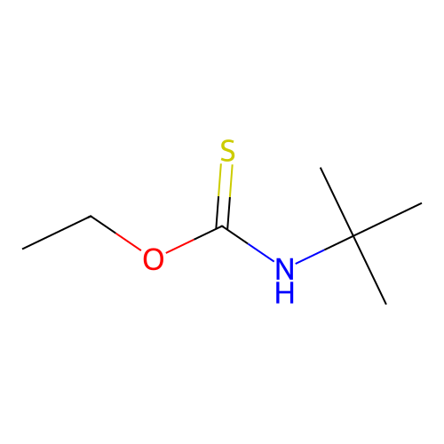 Carbamothioic acid, (1,1-dimethylethyl)-, O-ethyl ester structure