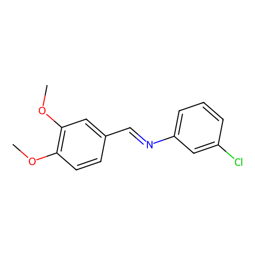 3-Chloro-N-(3,4-dimethoxybenzylidene)aniline structure